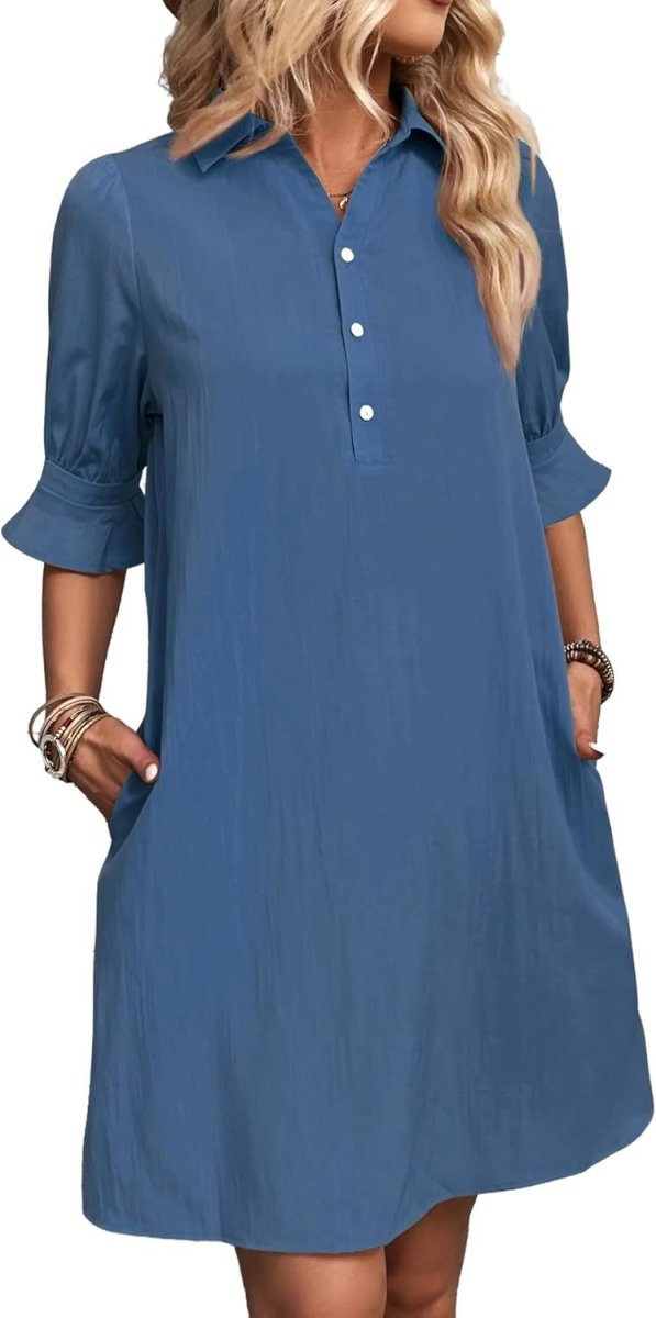 Cameron | Elegant Ruffle Dress - Barbara & Late Benjamin