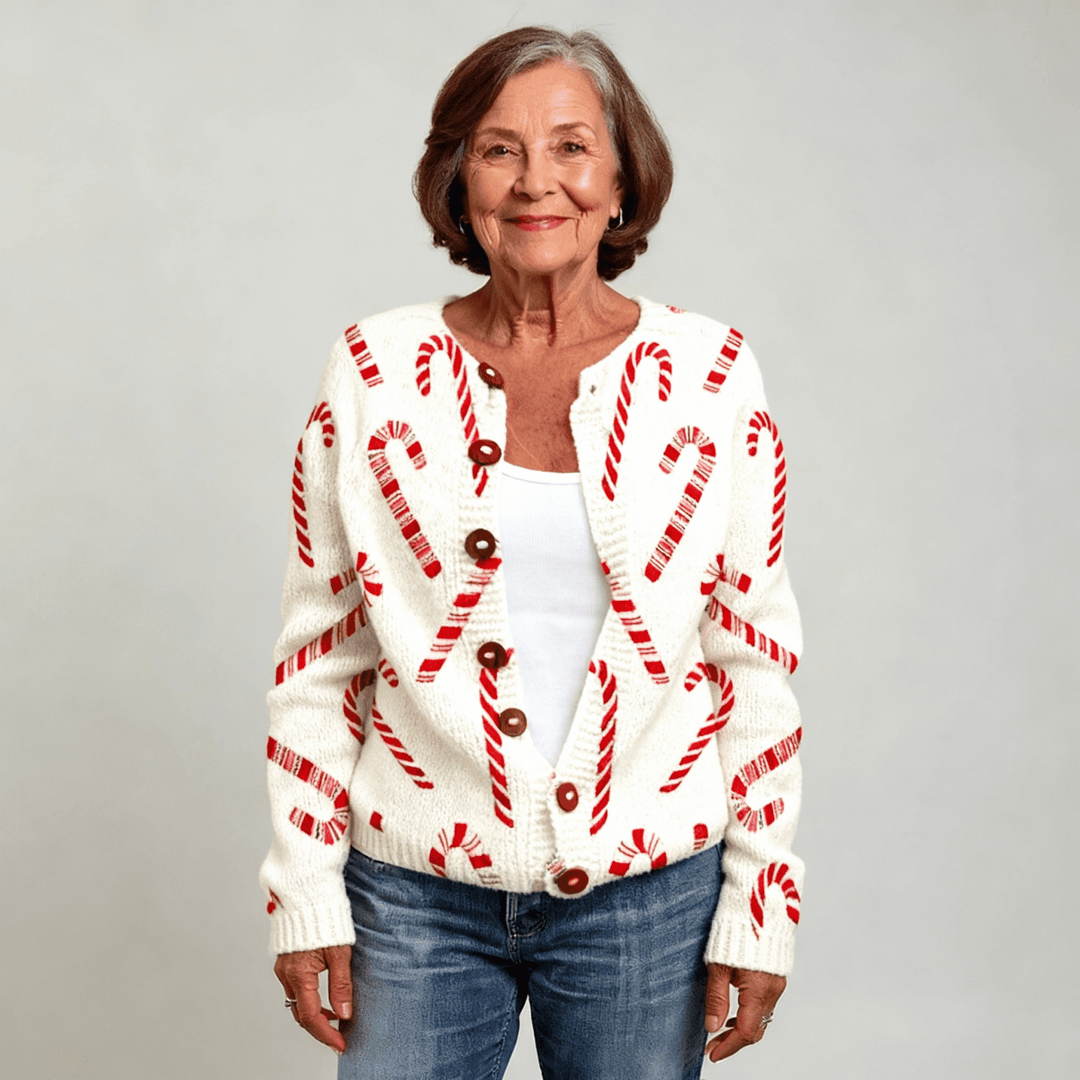 Carla | Festive Candy Cardigan - Barbara benjamin new york