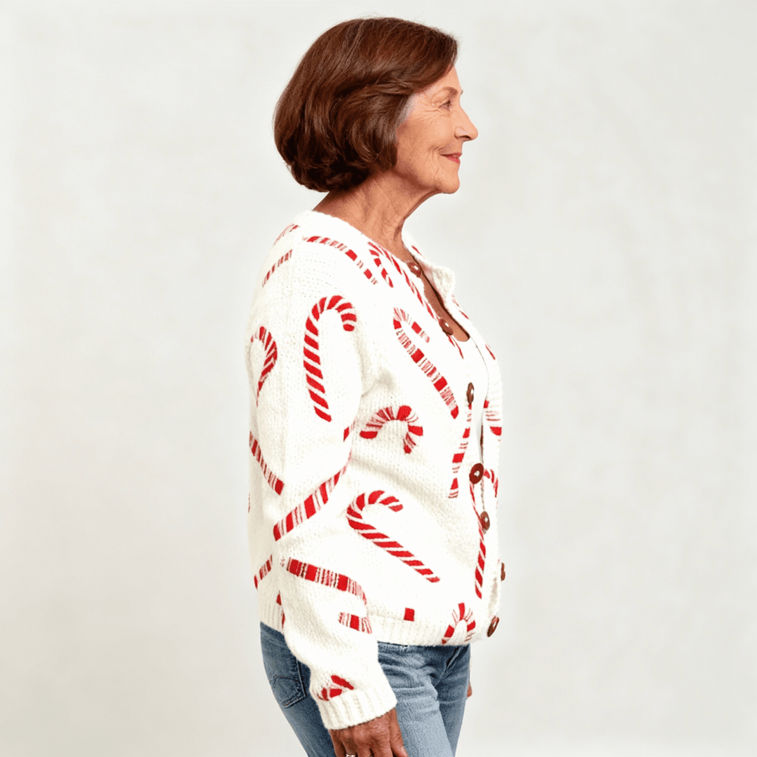 Carla | Festive Candy Cardigan - Barbara benjamin new york
