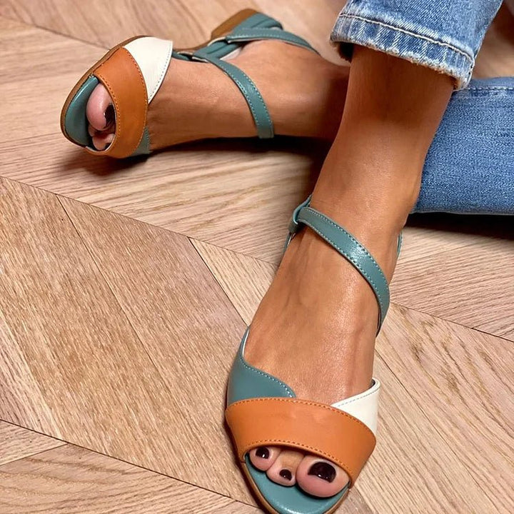Casey | Color Block Sandals - Barbara benjamin new york