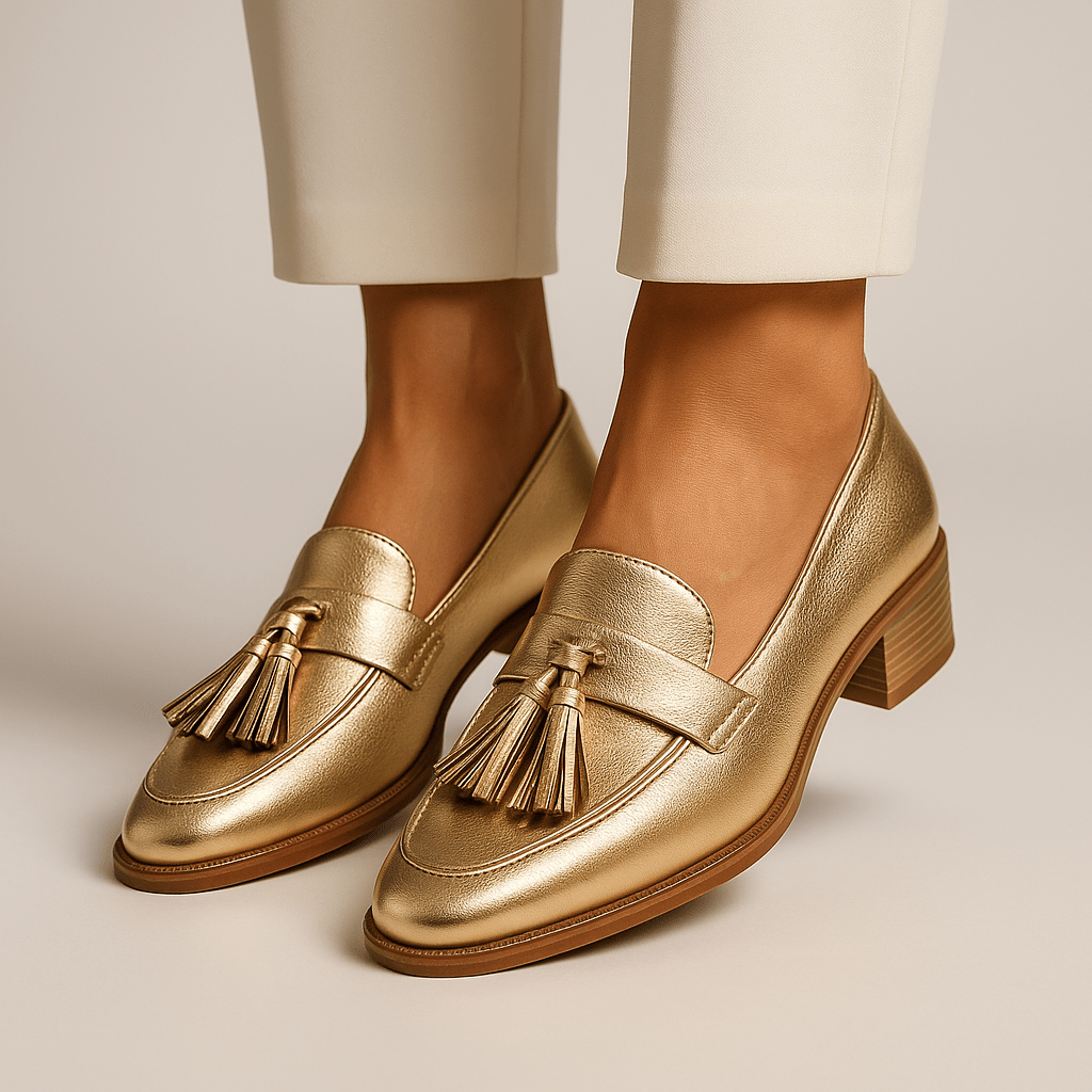 Celeste | Gold Loafers - Barbara benjamin new york