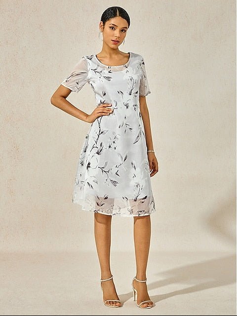 Chandra | Sophisticated Floral Dress - Barbara & Late Benjamin