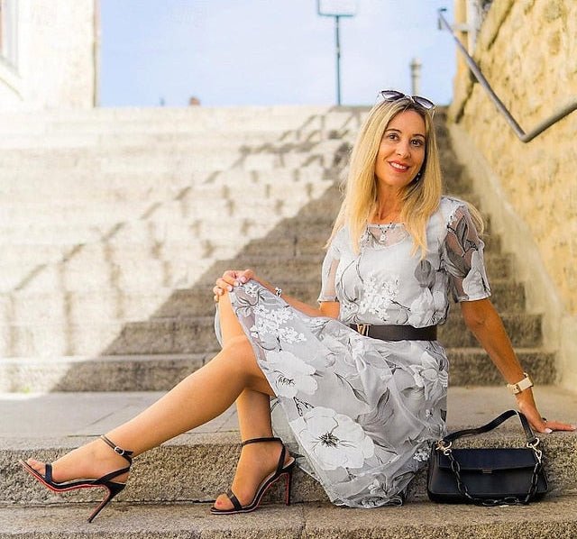 Chandra | Sophisticated Floral Dress - Barbara & Late Benjamin