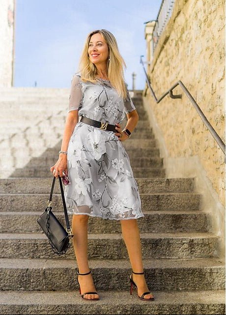 Chandra | Sophisticated Floral Dress - Barbara & Late Benjamin