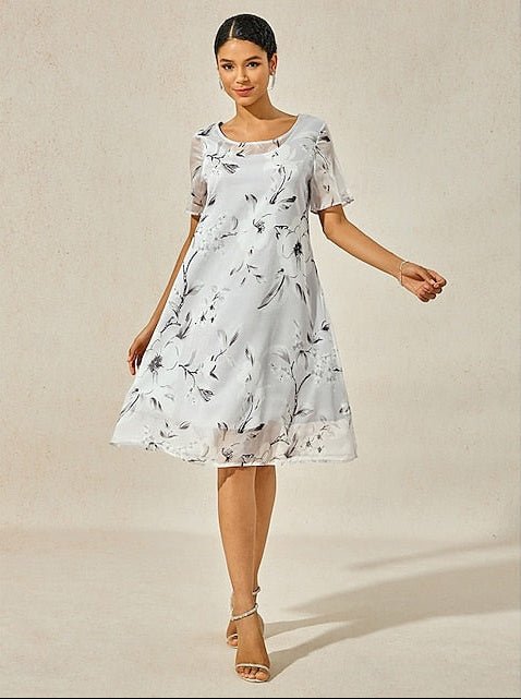 Chandra | Sophisticated Floral Dress - Barbara & Late Benjamin