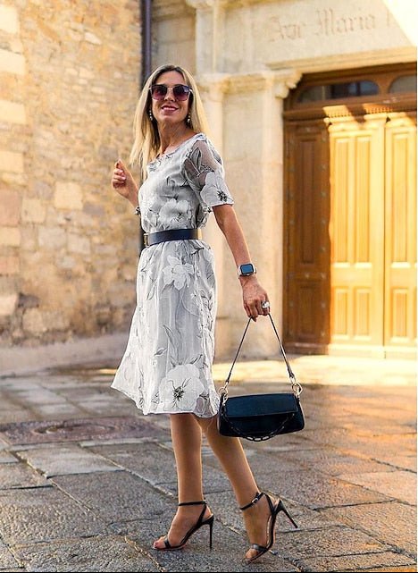 Chandra | Sophisticated Floral Dress - Barbara & Late Benjamin