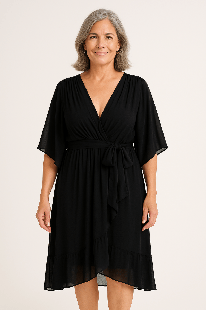 Claire™ | Tie - Waist Midi Dress - Barbara & Late Benjamin