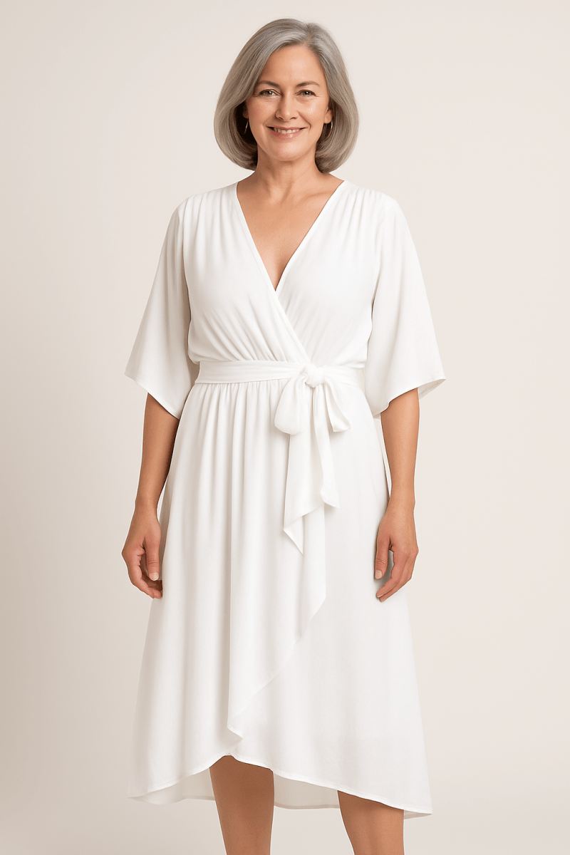 Claire™ | Tie - Waist Midi Dress - Barbara & Late Benjamin