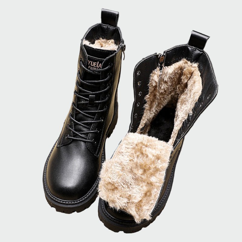 Claire | Winter Leather Ankle Boots - Barbara benjamin new york