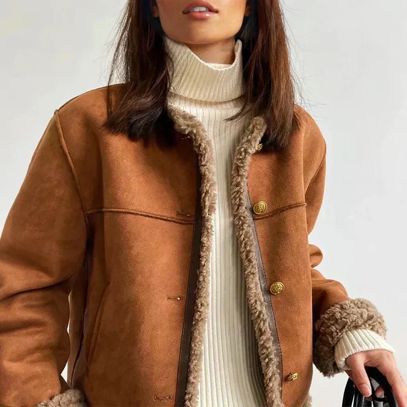 Rosalie | Buttoned Sheepskin Jacket