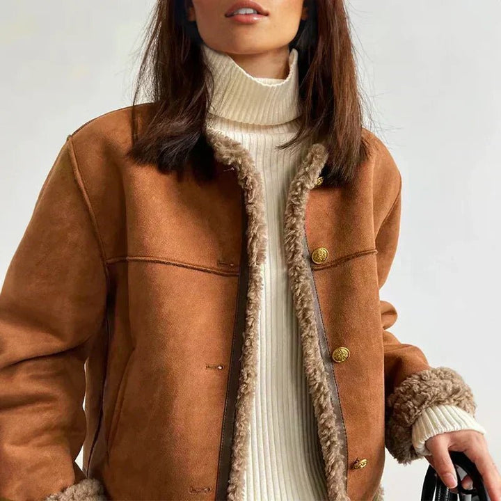 Rosalie | Buttoned Sheepskin Jacket