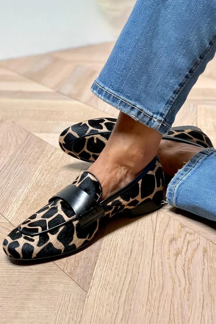 Daphne | Animal Print Loafer With Elegant Detail - Barbara benjamin new york