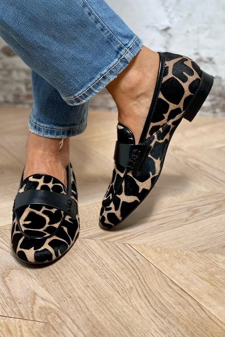 Daphne | Animal Print Loafer With Elegant Detail - Barbara benjamin new york