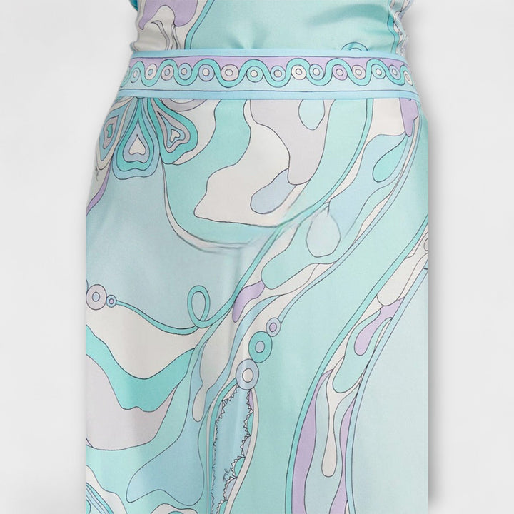 Everly - Halter Top and Asymmetrical Midi Skirt Set