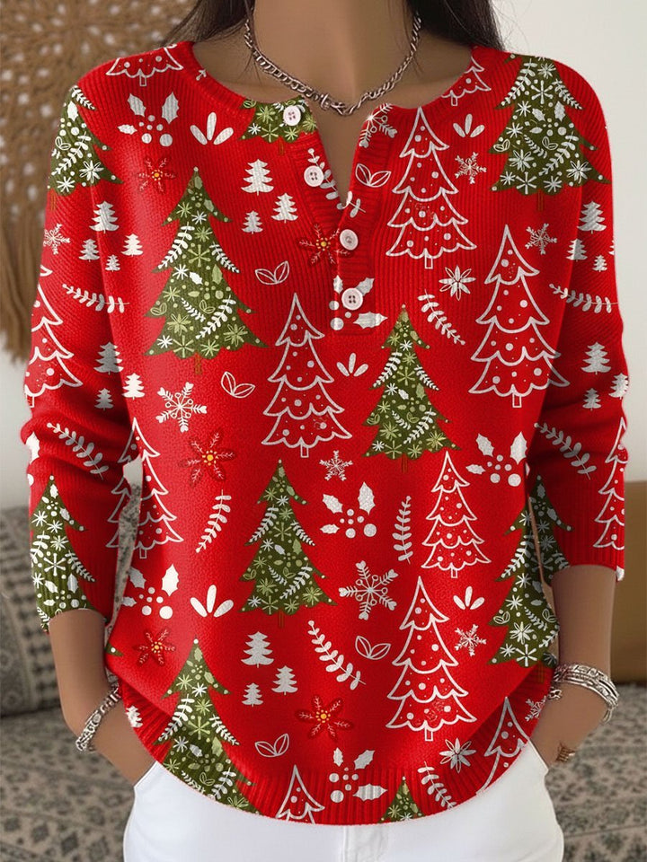 Edith | Christmas Jumper with Buttons - Barbara benjamin new york