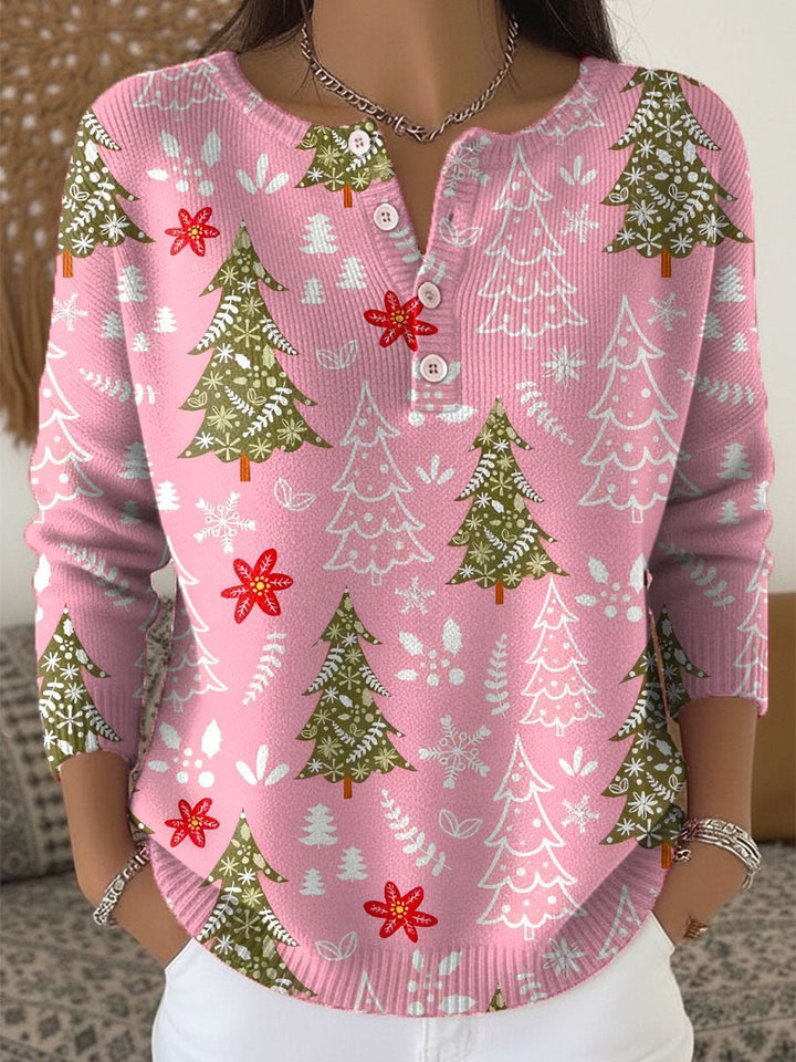 Edith | Christmas Jumper with Buttons - Barbara benjamin new york