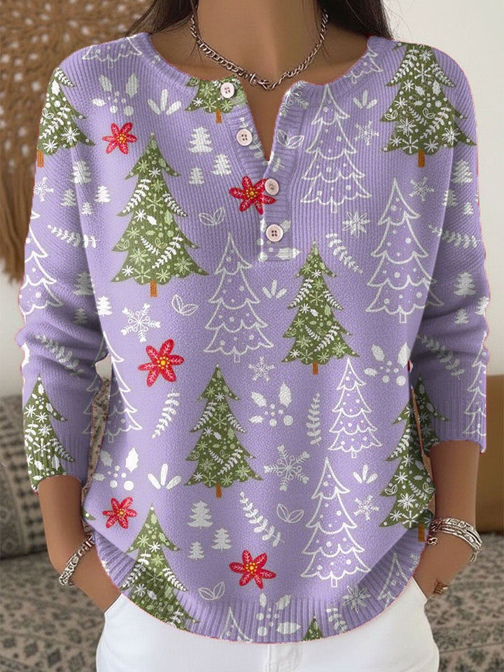 Edith | Christmas Jumper with Buttons - Barbara benjamin new york