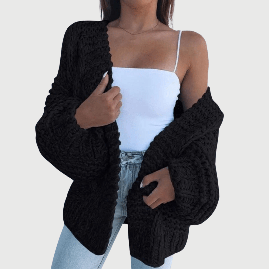Eleanor | Chunky Knit Relaxed Cardigan - Barbara benjamin new york