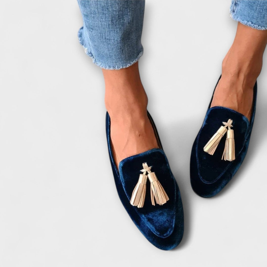 Eleanor | Vintage Fringe Loafers - Barbara benjamin new york