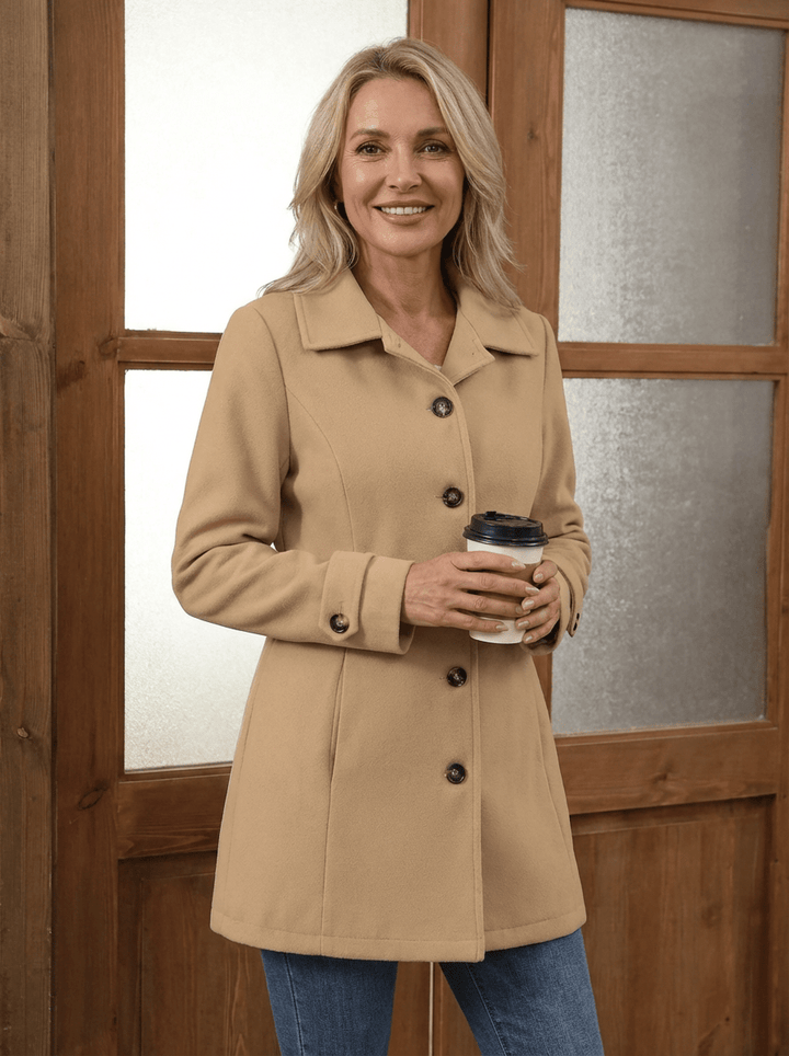 Elegant Wool - Blend Coat – Comfortable, Flattering & Timeless - Barbara & Late Benjamin
