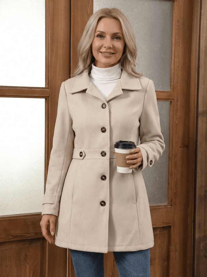 Elegant Wool - Blend Coat – Comfortable, Flattering & Timeless - Barbara & Late Benjamin