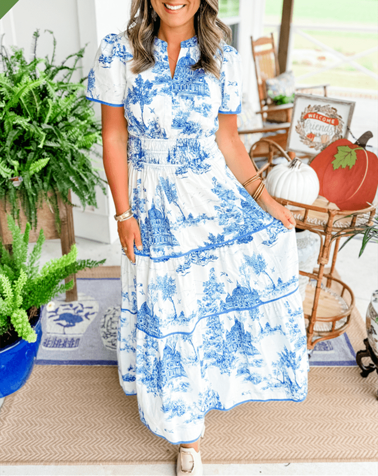 Eliza | Classic Toile Maxi - Barbara & Late Benjamin