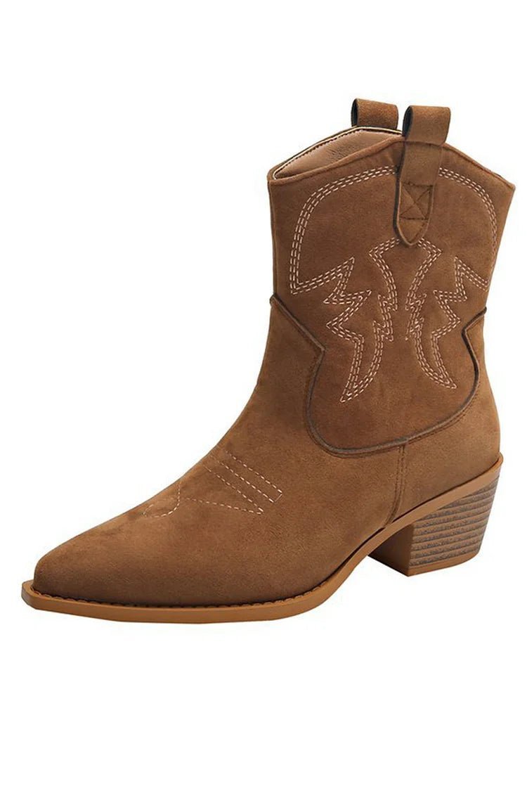 Ellie | Pointed Western Ankle Boot - Barbara benjamin new york