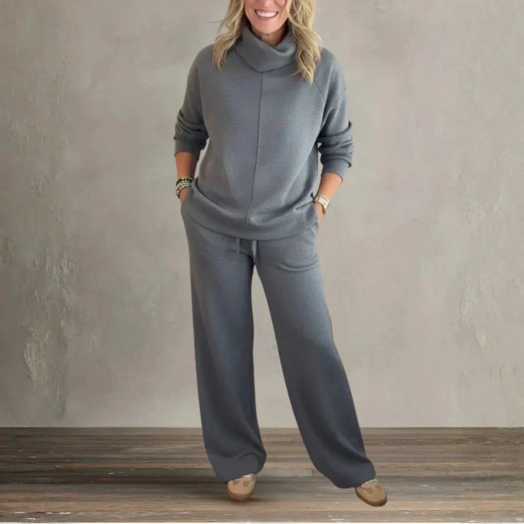 Emelia | Chic High - Collar Casual Set - Barbara & Late Benjamin