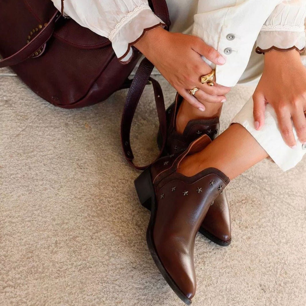 Evelyn | Western Boots With Studs - Barbara benjamin new york