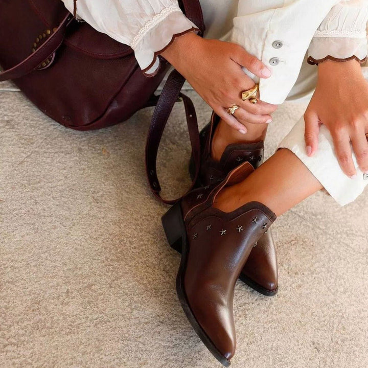 Evelyn | Western Boots With Studs - Barbara benjamin new york