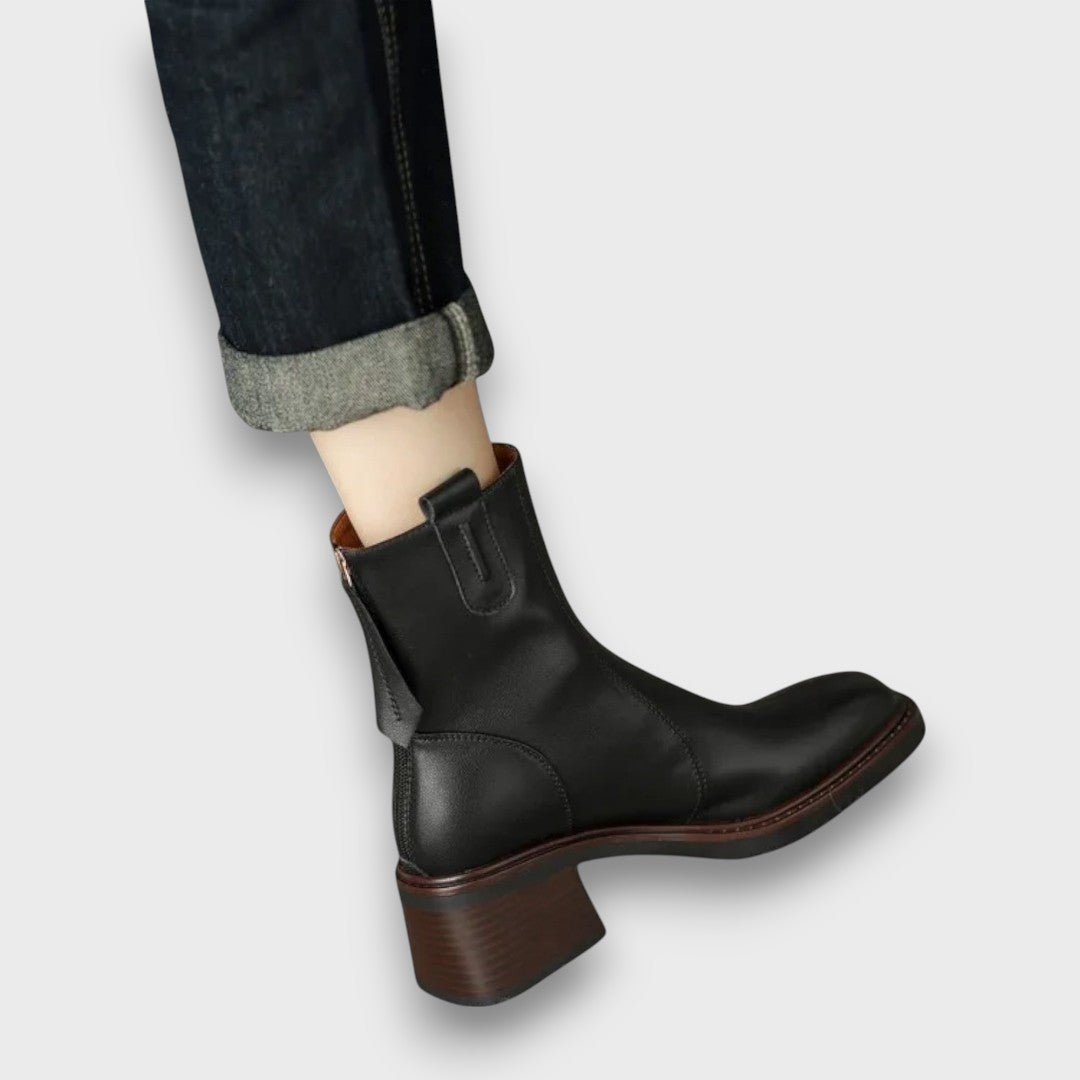 Fien | Classic Leather Ankle Boots - Barbara benjamin new york