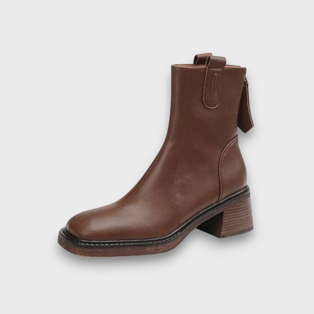 Fien | Classic Leather Ankle Boots - Barbara benjamin new york
