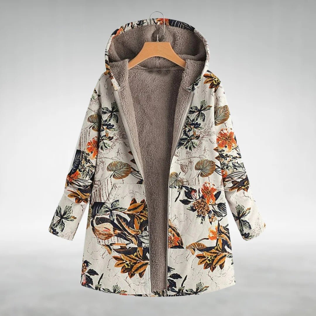 Floral Fleece Jacket | Soft Warmth with Timeless Grace - Barbara & Late Benjamin