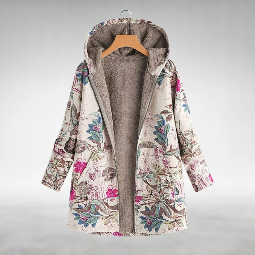 Floral Fleece Jacket | Soft Warmth with Timeless Grace - Barbara & Late Benjamin