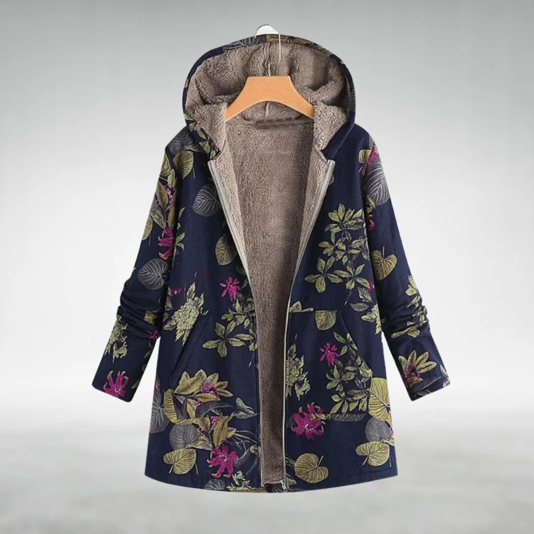 Floral Fleece Jacket | Soft Warmth with Timeless Grace - Barbara & Late Benjamin