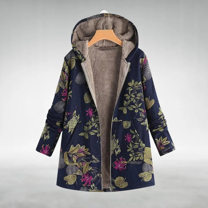 Floral Fleece Jacket | Soft Warmth with Timeless Grace - Barbara & Late Benjamin