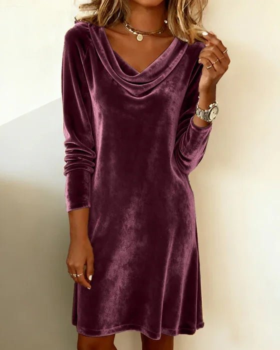 Frosina - Loose Fitting Velvet Dress - Barbara & Late Benjamin