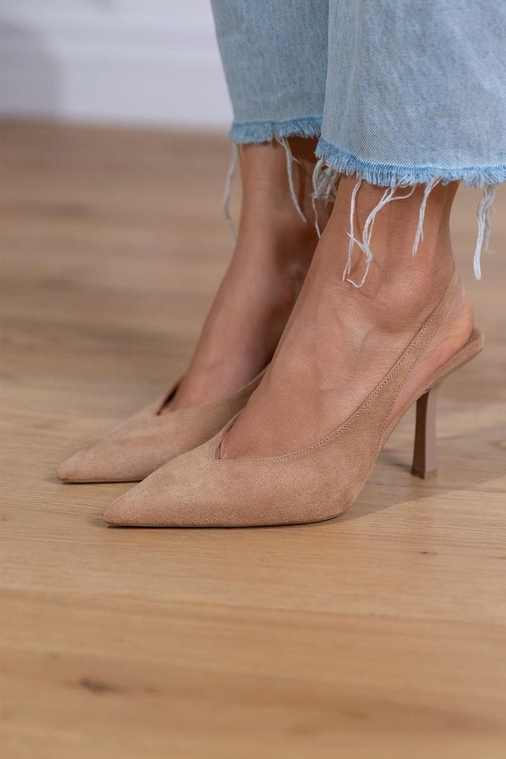 Giselle | Suede Slingback Heels - Barbara benjamin new york