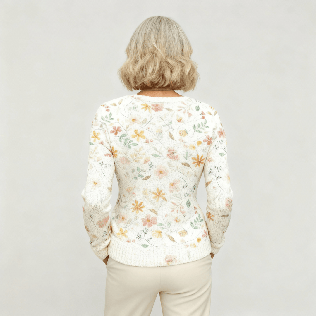 Grace | Flowers Print Cardigan - Barbara benjamin new york