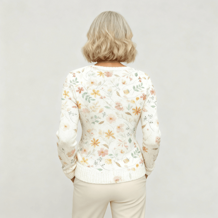 Grace | Flowers Print Cardigan - Barbara benjamin new york