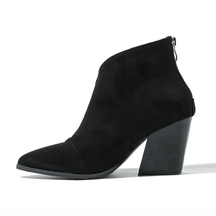 Hailey | Pointed Ankle Boot With Suede Effect - Barbara benjamin new york