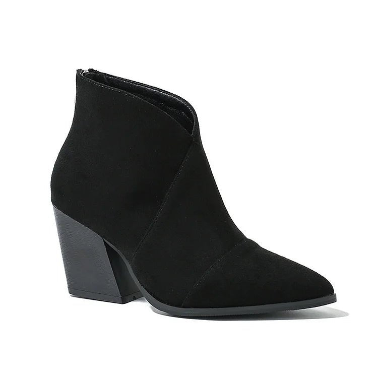 Hailey | Pointed Ankle Boot With Suede Effect - Barbara benjamin new york