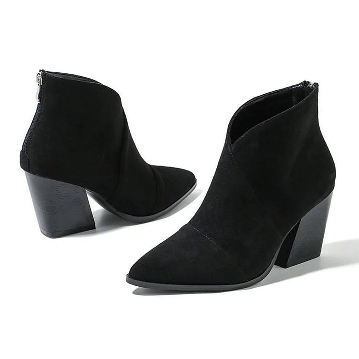 Hailey | Pointed Ankle Boot With Suede Effect - Barbara benjamin new york