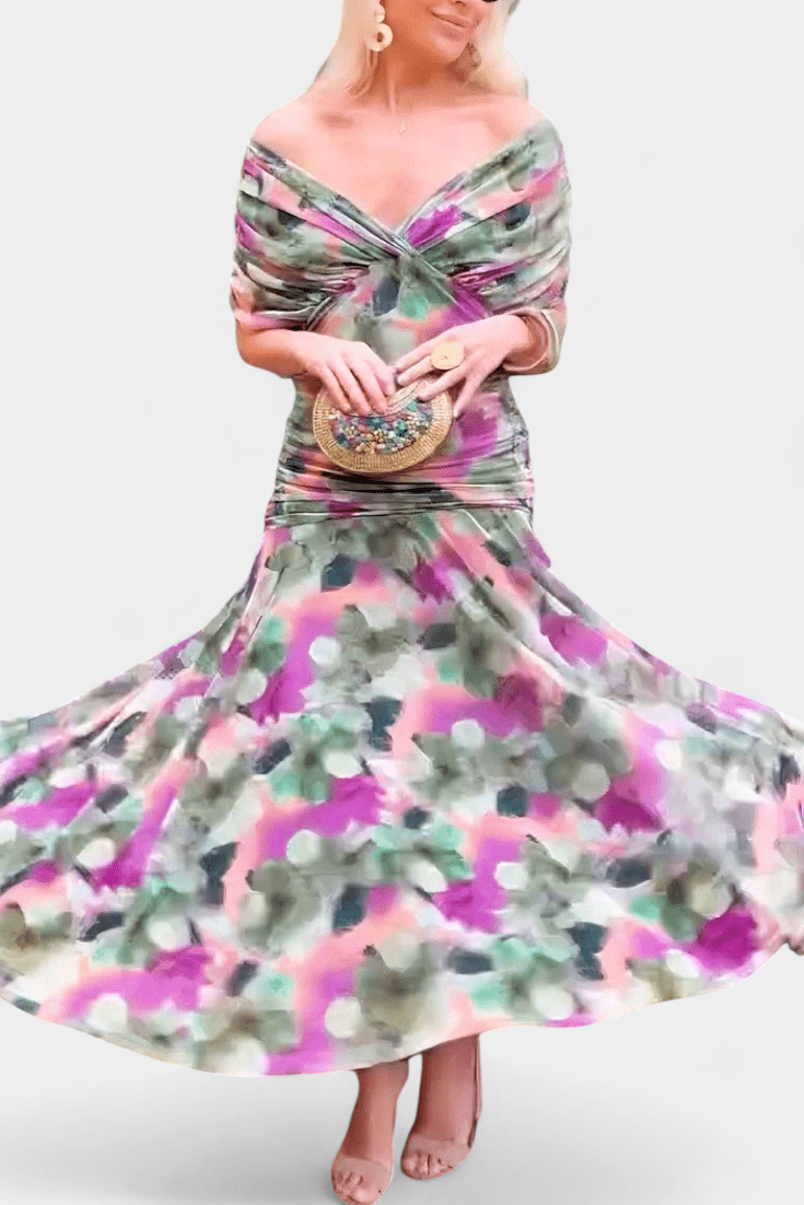 Hayden Laluna® | Elegant Dress With V - Neckline - Barbara & Late Benjamin