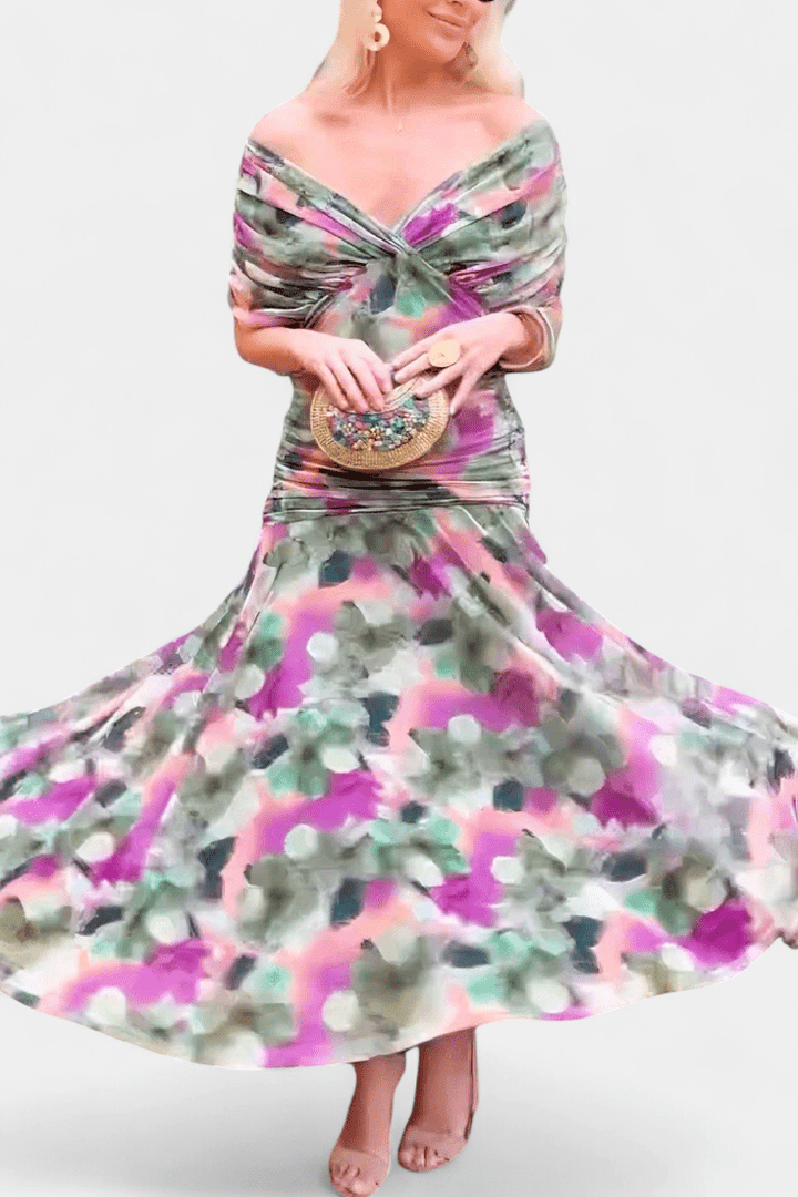 Hayden Laluna® | Elegant Dress With V - Neckline - Barbara & Late Benjamin