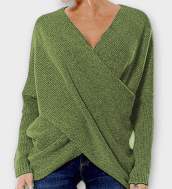 Heidi | Crossed Sweater - Barbara benjamin new york