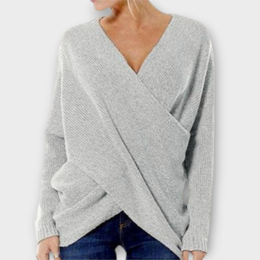 Heidi | Crossed Sweater - Barbara benjamin new york