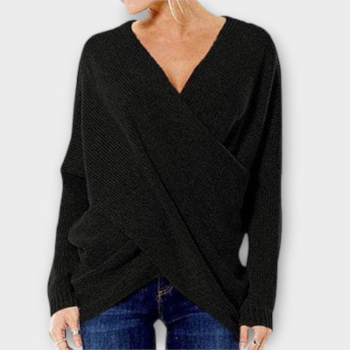 Heidi | Crossed Sweater - Barbara benjamin new york