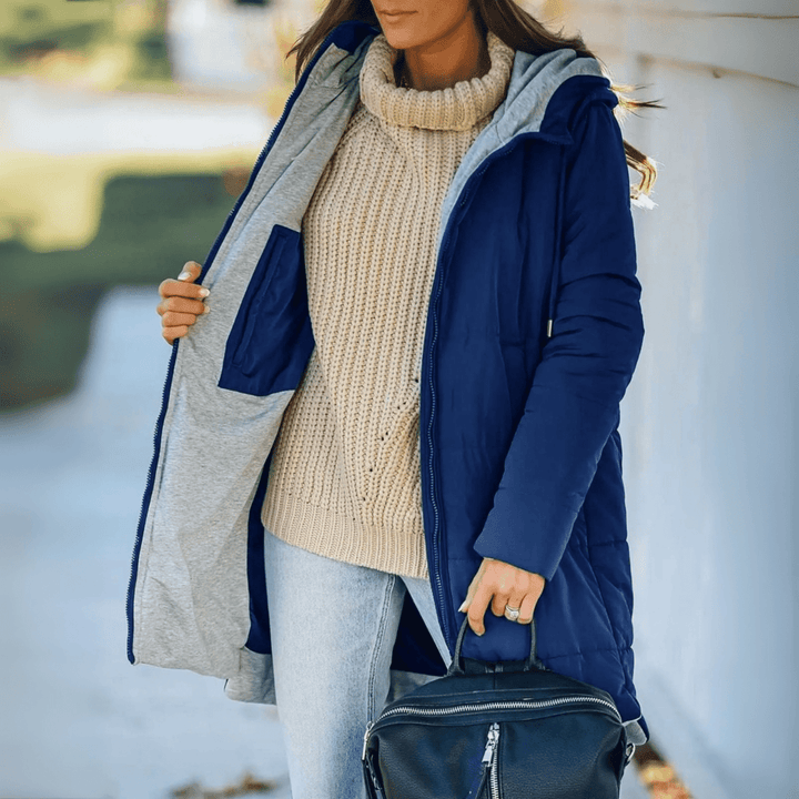 Hooded Puffer Down Jacket Cozy Warmth with Modern Elegance - Barbara & Late Benjamin