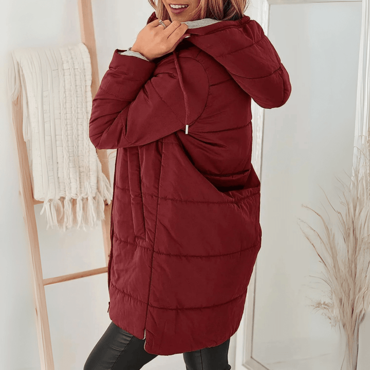 Hooded Puffer Down Jacket Cozy Warmth with Modern Elegance - Barbara & Late Benjamin